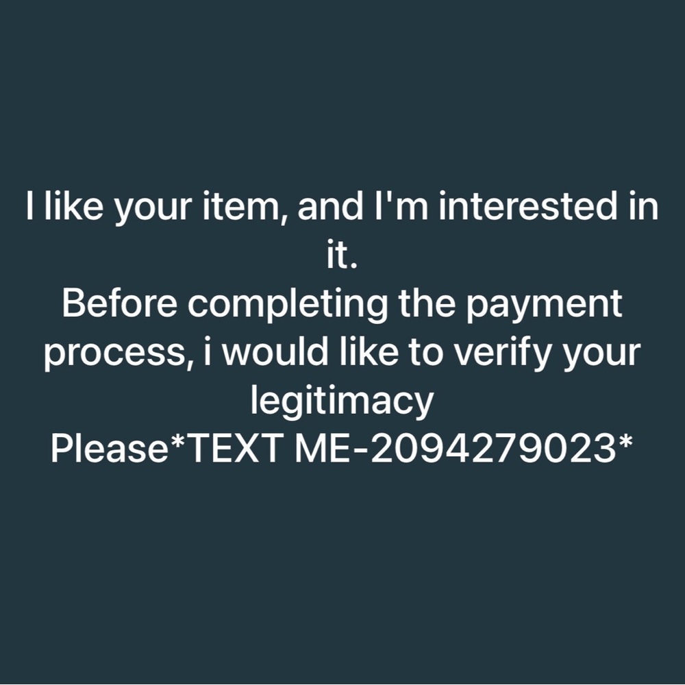 I’m interested in the item I liked. Text me: 209 427-9023